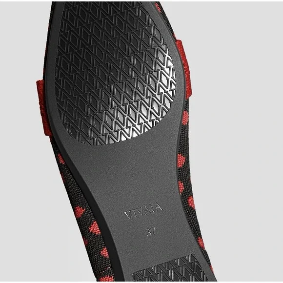 Vivaia Pointed Toe Loafers Michelle 2.0 Ruby Red Women Size 5 Polka Dot Preppy - Picture 7 of 8